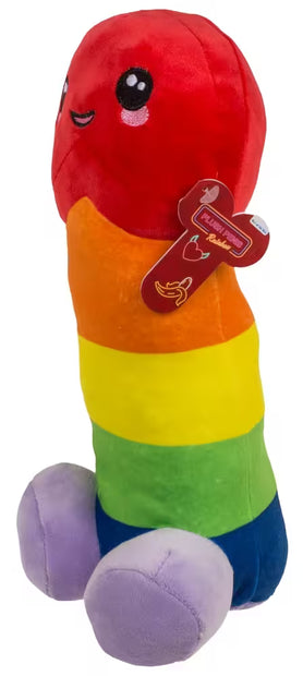 Pénis en peluche de 30 cm - Arc-en-ciel