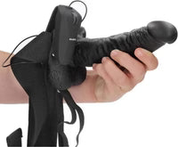 Shots - RealRock Vibrateur Creux à Sangles avec Boules - 18 cm noir