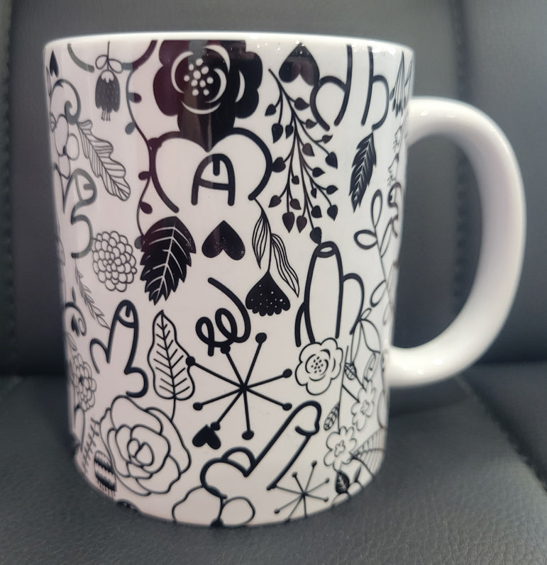 La sublime Monroe- Tasse pénis et fleurs
