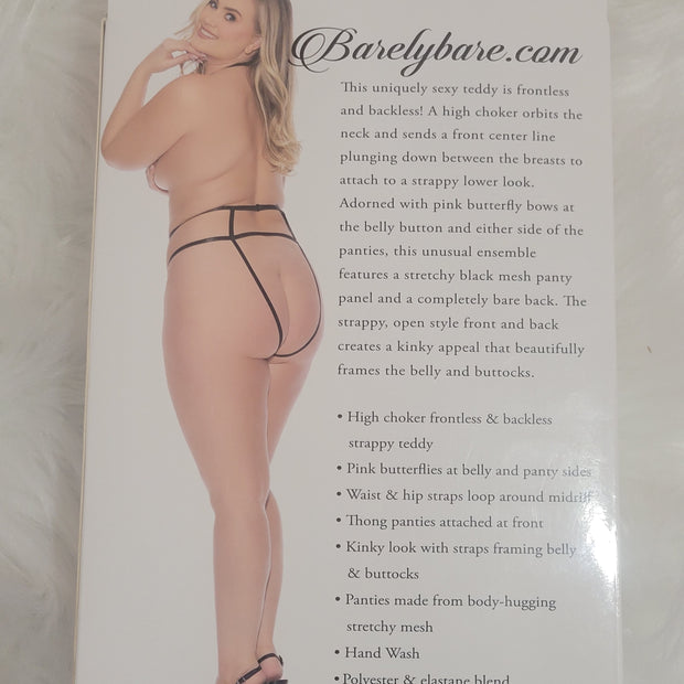 Barely Bare- Topless choker teddy- Plus size