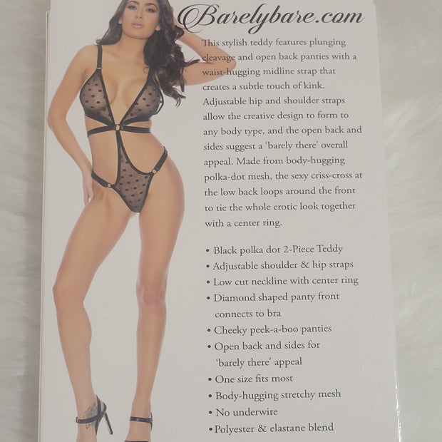 Barely Bare- Strappy bikini teddy
