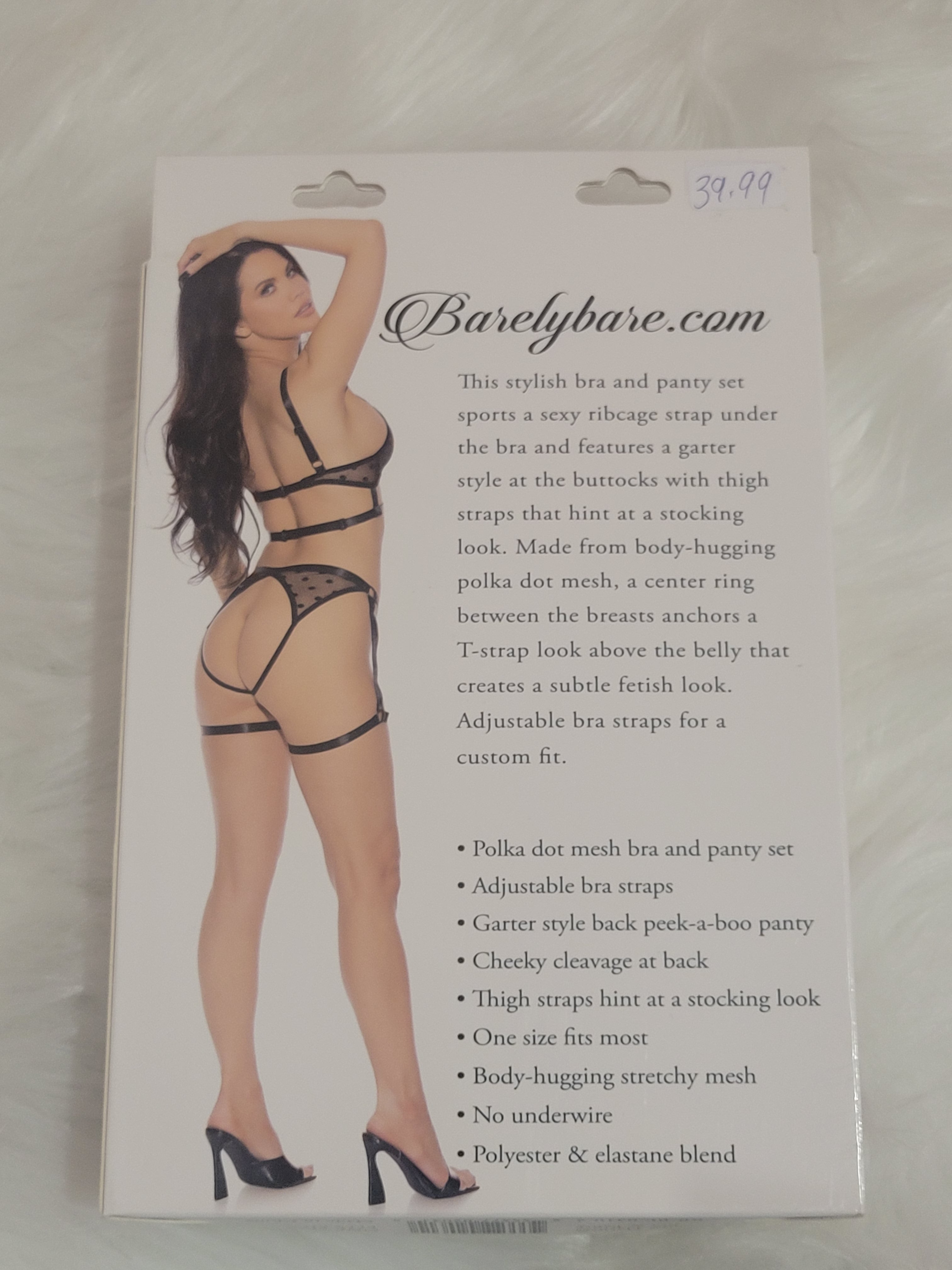 Barely Bare- Strappy harness bra & panty