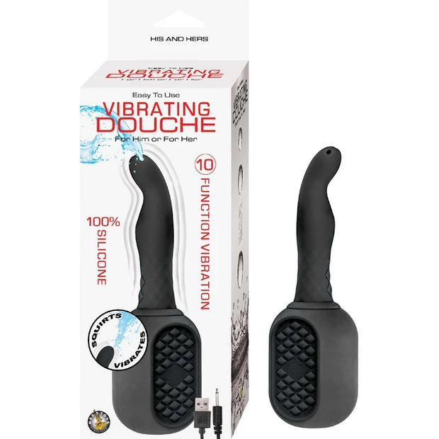 Vibrating Anal Douche - Black