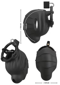 Cage à testicules et à pénis en velours noir