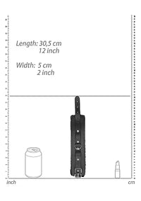 Menottes en cuir reconstitué pelucheux - Avec sangles réglables noires