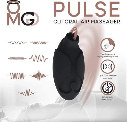 Masseur clitoridien rechargeable OMG Pulse, noir