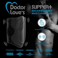 Pantoufles Doctor Love+ | Masturbateur rechargeable, format voyage, noir