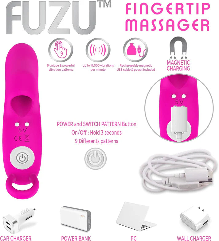 Masseur de doigts Fuzu, rose
