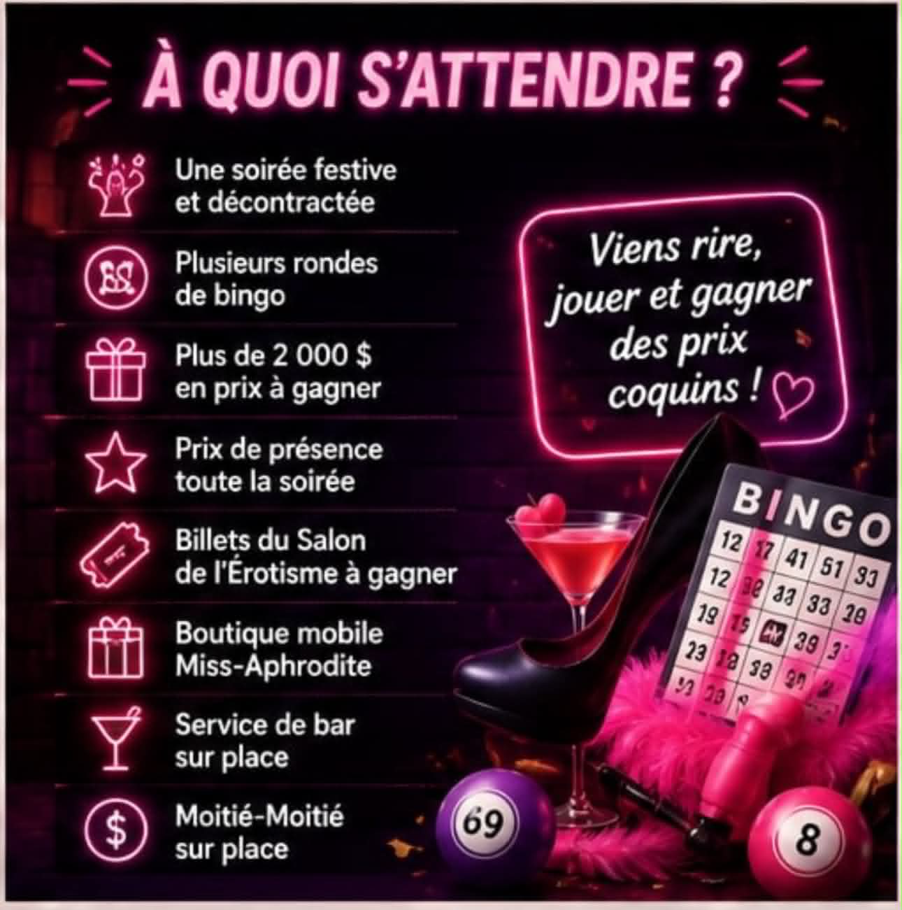 🎉 Méga Bingo Miss-Aphrodite | 7 août 2026