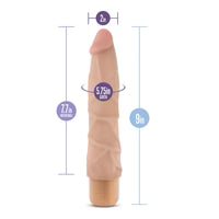 Dr. Skin - Cock Vibe - 9 Inch Vibrating Cock - Beige