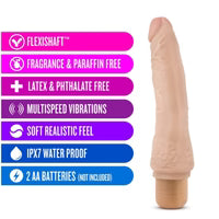 Dr. Skin - Cock Vibe 7 - 8,5 Inch Vibrating Cock - Beige