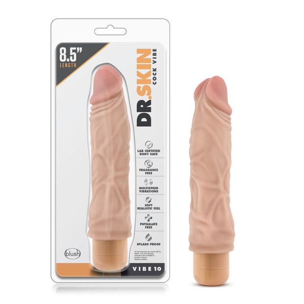 Dr. Skin - Cock Vibe 10 - 8.5 Inch Vibrating cock - Beige