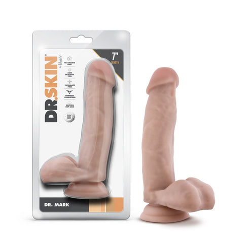 Dr. Skin - Dr Mark - 7 Inch Dildo With Balls - Beige
