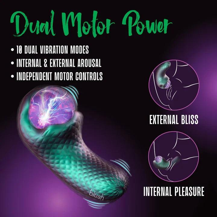Temptasia - Vibrateur à pulsations serpent enchanté avec globe de plasma mystique - Millénaires sombres