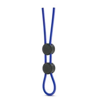 Anneau pénien double boucle en silicone Stay Hard - Bleu