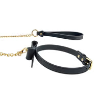 Temptasia® Ardor® - Collier et laisse - Noir avec nœud