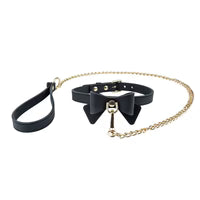 Temptasia® Ardor® - Collier et laisse - Noir avec nœud