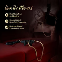 Temptasia® Ardor® - Collier et laisse - Noir avec nœud