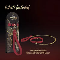 Temptasia® Ardor® - Collier et laisse - Rouge