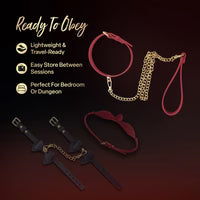 Temptasia® Ardor® - Collier et laisse - Rouge