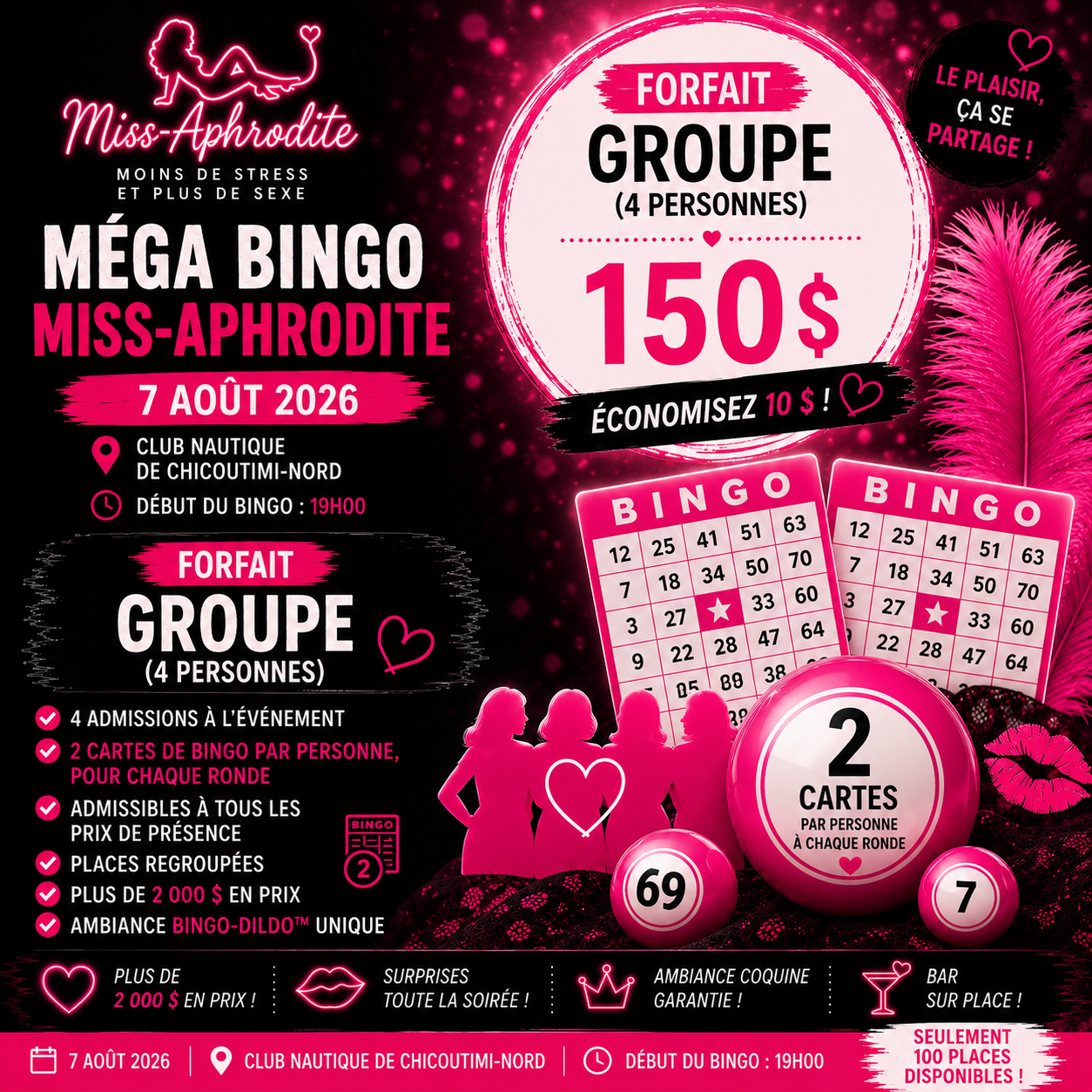 🎉 Méga Bingo Miss-Aphrodite | 7 août 2026