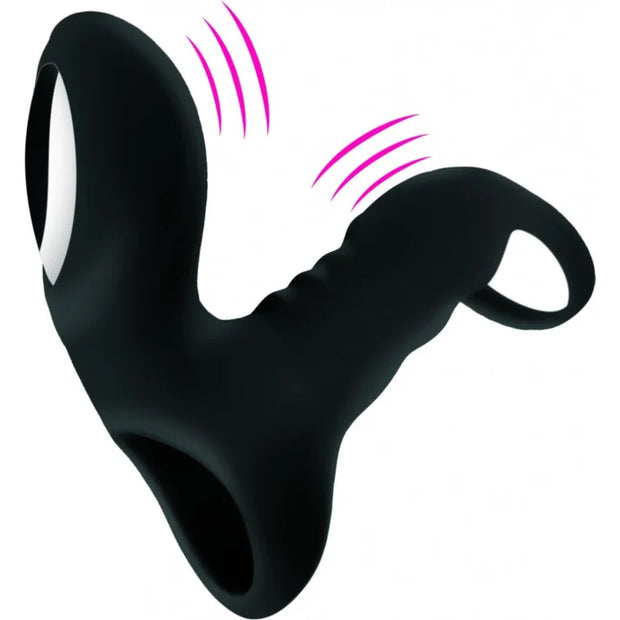 Shaft Rider - Rechargeable  Vibrating Cock Ring (Black)