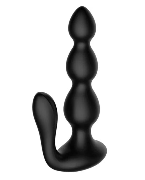 Tail Spin - Beaded  Anal Vibe (Black)