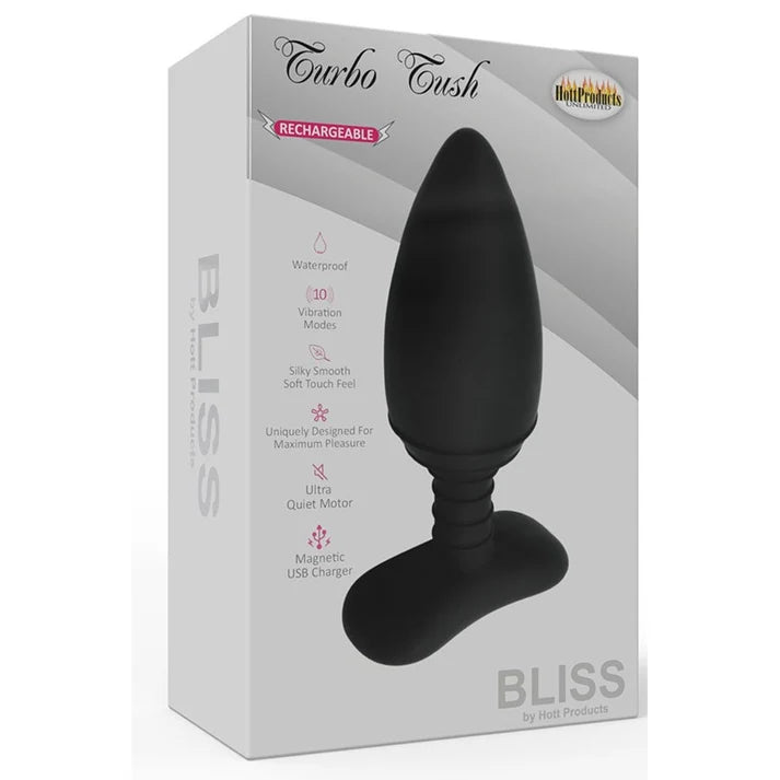 Turbo Tush -  Plug anal vibrant, noir