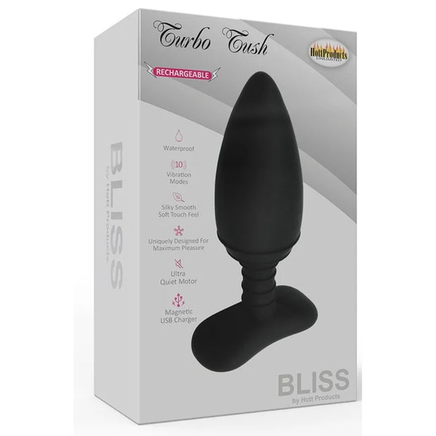 Turbo Tush -  Plug anal vibrant, noir