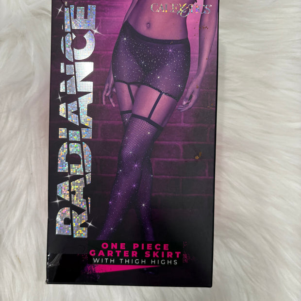 Radiance by Calexotics- One piece garter skirt with tight highs