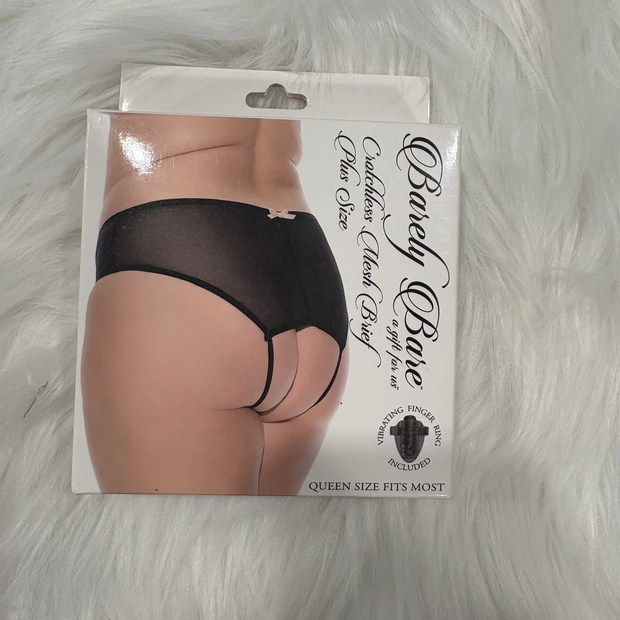 Barely Bare- Cratchless mesh brief-Plus size