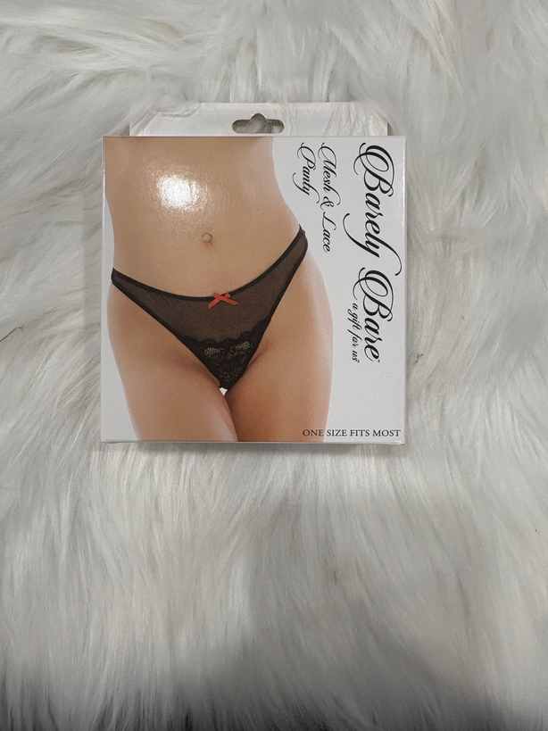 Barely Bare- Mesh and lace panty