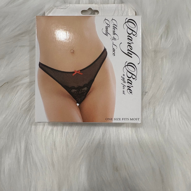 Barely Bare- Mesh and lace panty