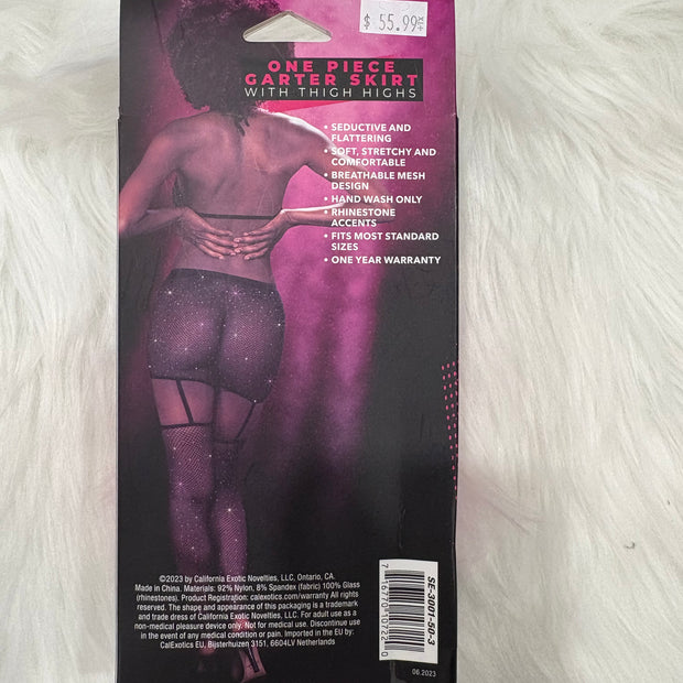 Radiance by Calexotics- One piece garter skirt with tight highs
