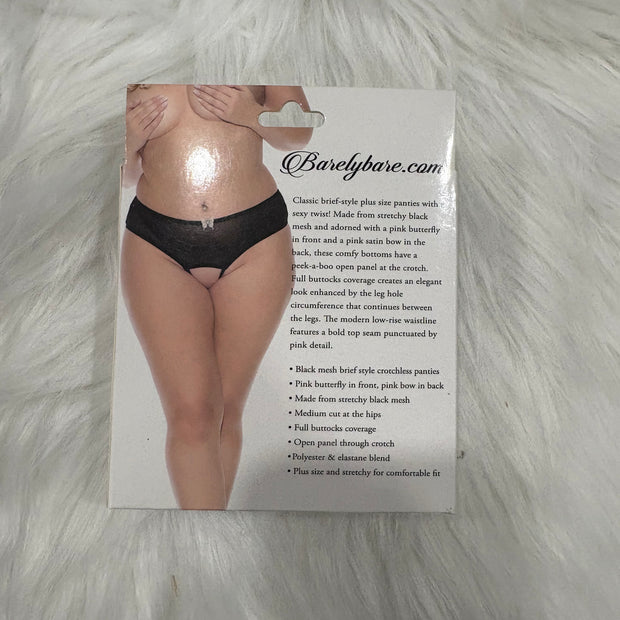 Barely Bare- Cratchless mesh brief-Plus size
