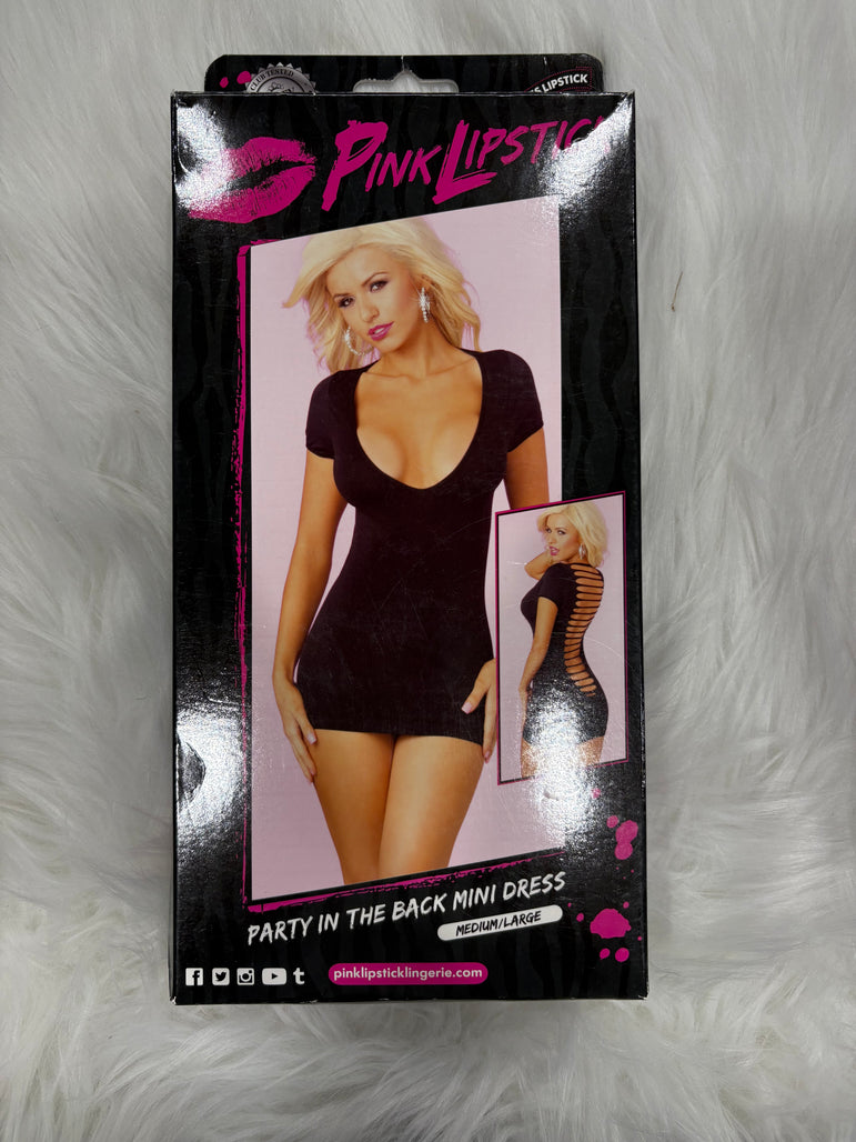 PinkLipstick-Party int the back mini dress black-M/L