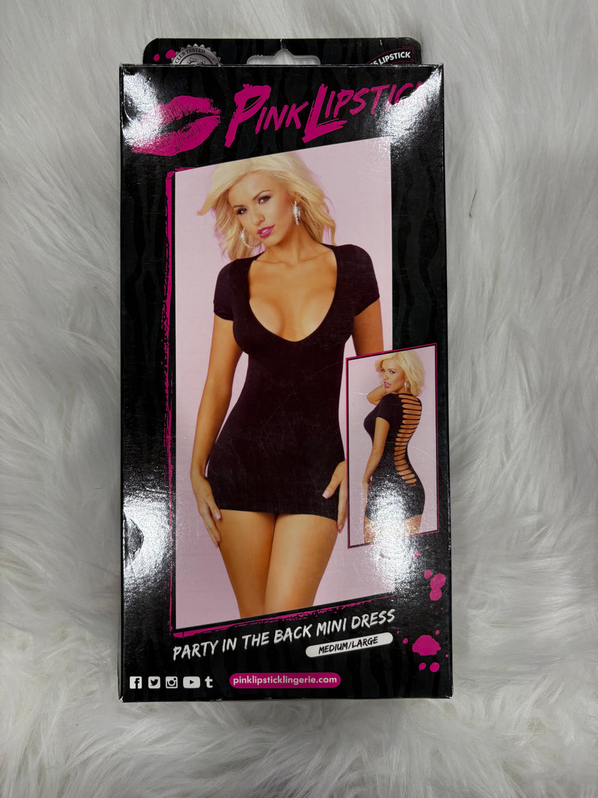 PinkLipstick-Party int the back mini dress black-M/L
