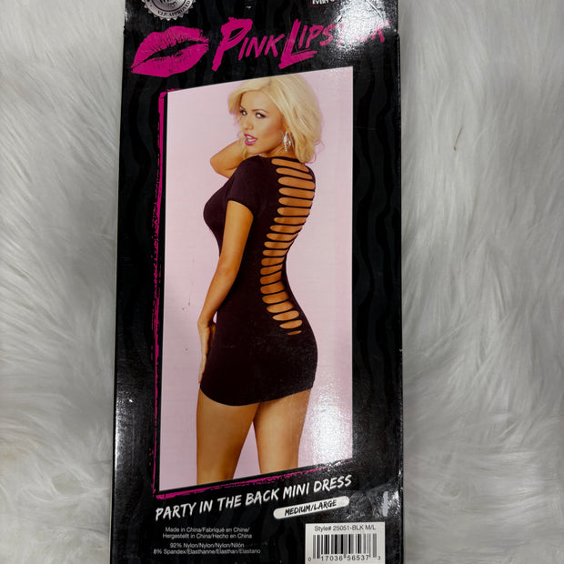 PinkLipstick-Party int the back mini dress black-M/L