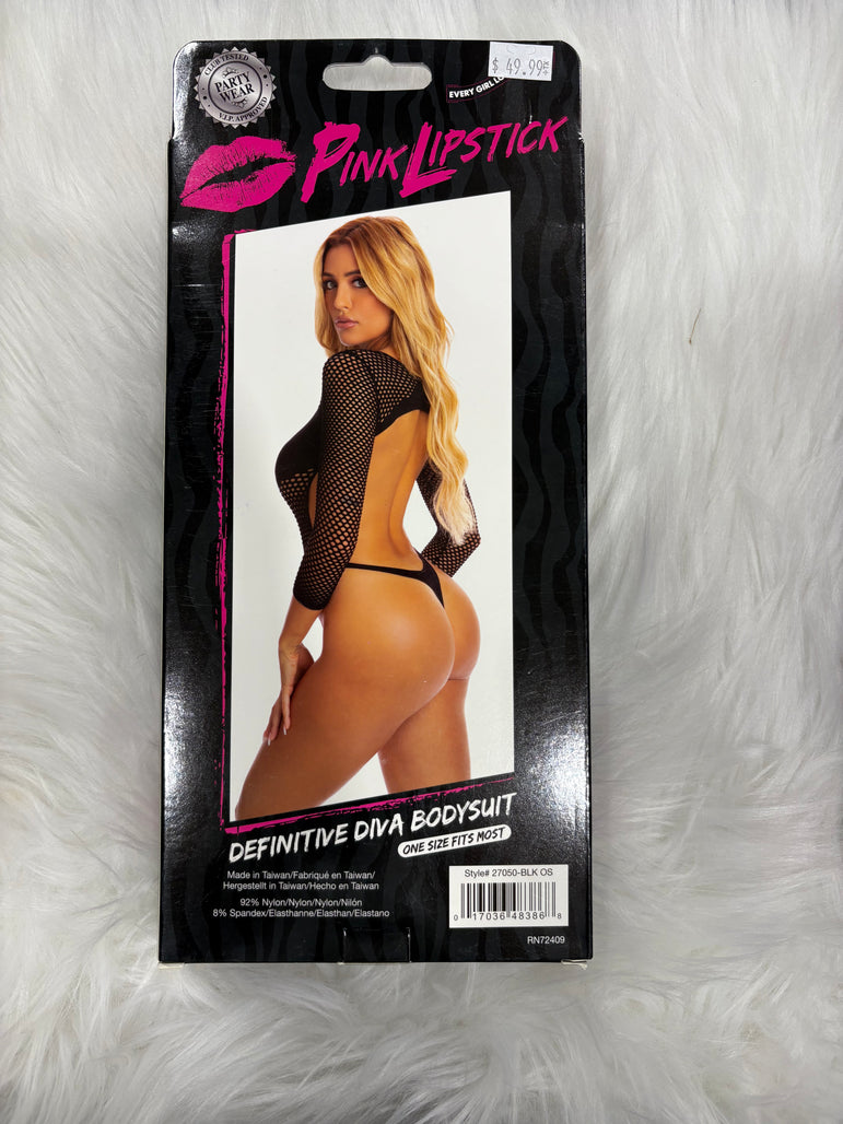PinkLipstick- Definitive diva bodysuit- OS
