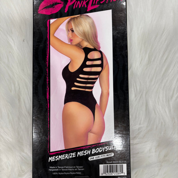PinkLipstick- Mesmerize mesh bodysuit-OS