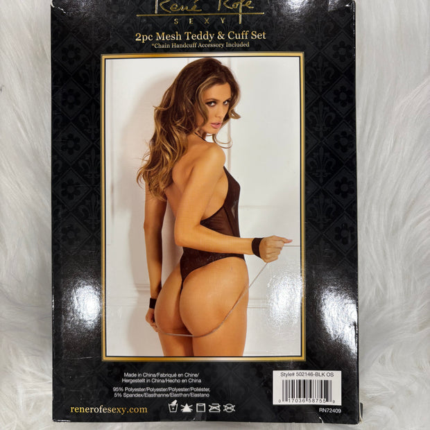 René Rofé- 2pcs mesh teddy & cuff set