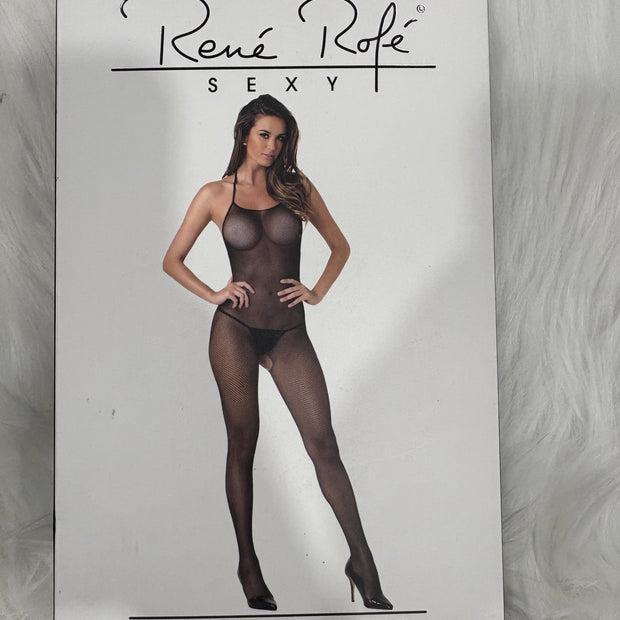 René Rofé Midnight hour- Halter fishnet bodystocking