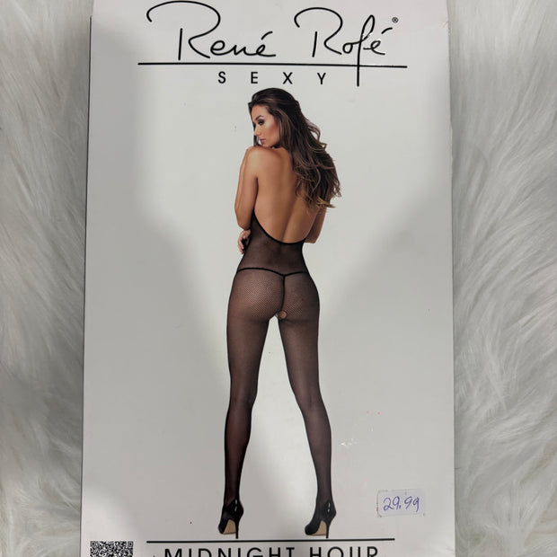 René Rofé Midnight hour- Halter fishnet bodystocking