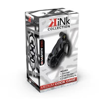 Cage de chasteté verrouillable Kink Chasity Series, taille moyenne, noire