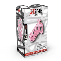 Cage de chasteté Kink Series à verrouillage pour pénis, grande taille, rose