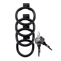 Cage de chasteté verrouillable Kink Chasity Series, taille moyenne, noire
