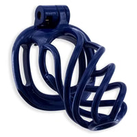 Cage de chasteté Kink Helix, bleu foncé moyen