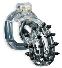 Cage à pénis Kink Chastity Series, taille moyenne, transparente