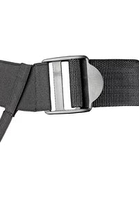 Aïe ! Strap-on texturé, incurvé et creux - 20 cm (8 po), bleu métallisé