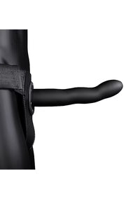 Aïe ! Strap-on incurvé et creux - 20 cm, noir